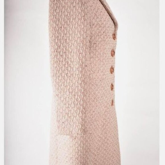 Cecil Gee Pink White Mod Check Tweed Wool Boucle - Picture 4 of 5